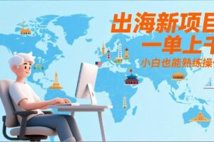 （17534期）出海新项目，一单上千，小白也能熟练操作