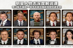 （17539期）明星人物志深度解说课：零门槛不露脸，一部手机做出爆款视频快速变现